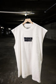 "Win the War Within" Sleeveless Muscle Tee - White