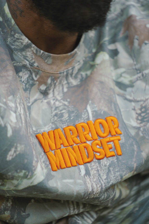 WARRIOR MINDSET™ CAMO TEE — ORANGE EMBROIDERY EDITION