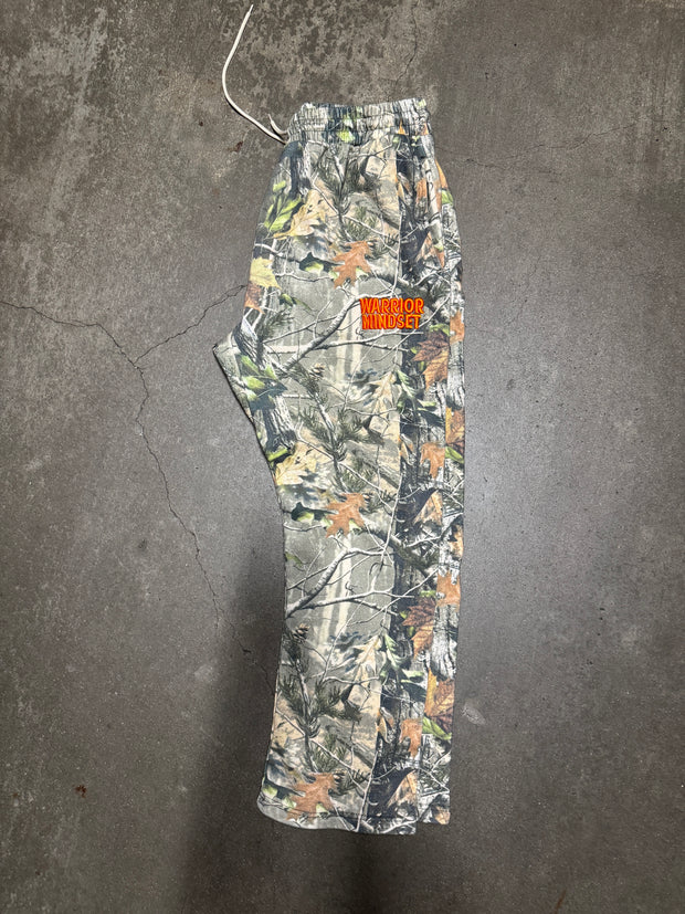 WARRIOR MINDSET™ CAMO SWEATPANTS — ORANGE EMBROIDERY EDITION