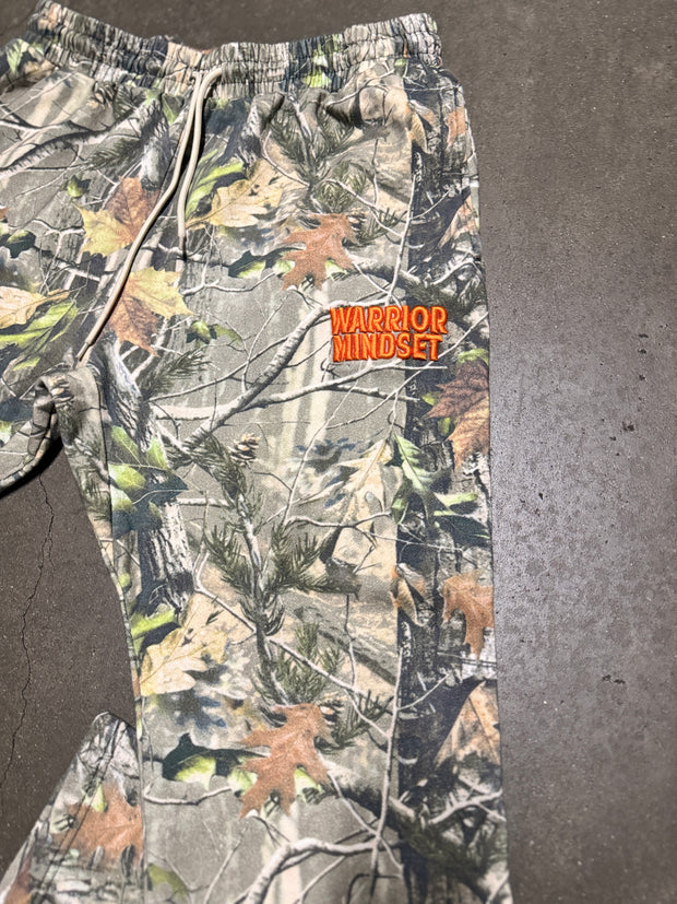 WARRIOR MINDSET™ CAMO SWEATPANTS — ORANGE EMBROIDERY EDITION