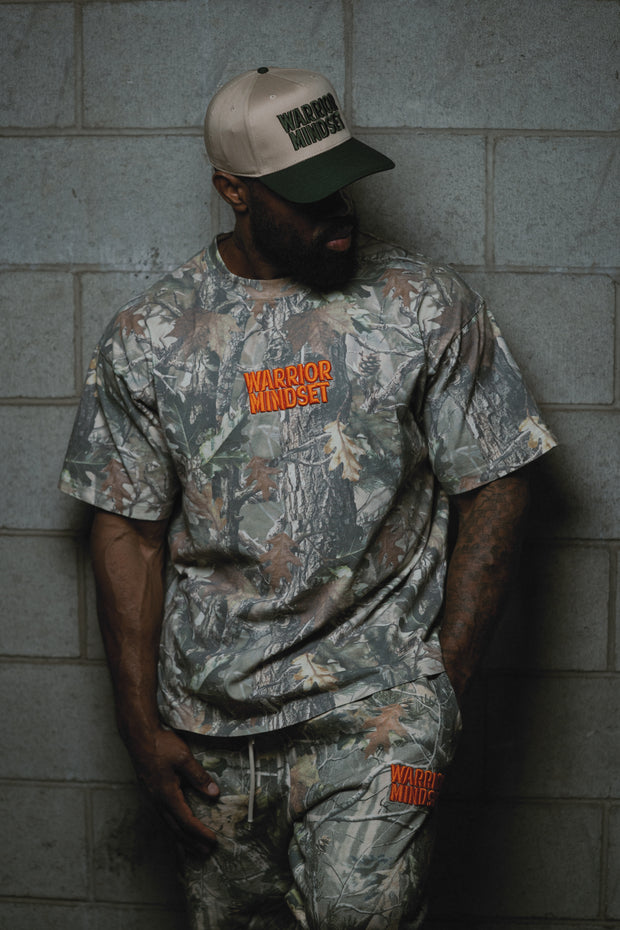 WARRIOR MINDSET™ CAMO TEE — ORANGE EMBROIDERY EDITION