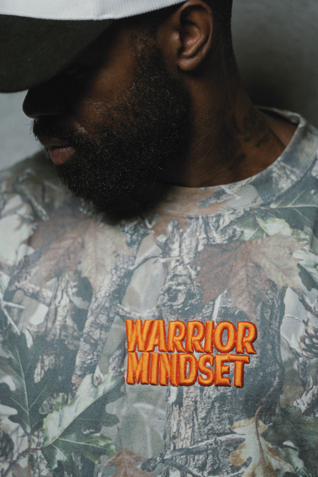 WARRIOR MINDSET™ CAMO TEE — ORANGE EMBROIDERY EDITION