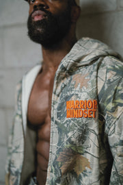 WARRIOR MINDSET™ CAMO ZIP HOODIE — ORANGE EMBROIDERY EDITION