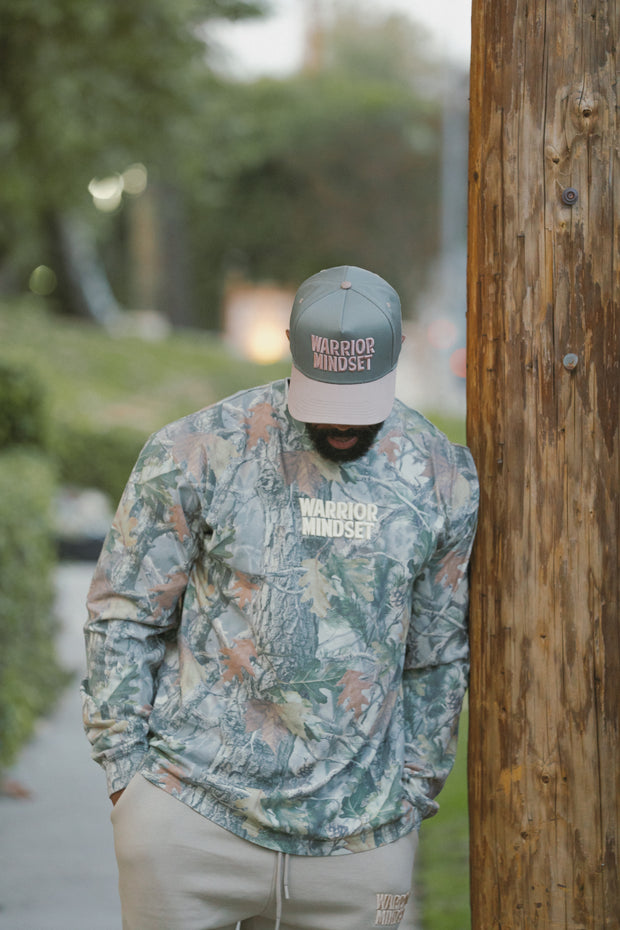 WARRIOR MINDSET™ CAMO LONG SLEEVE — CREAM 3D EMBROIDERY EDITION