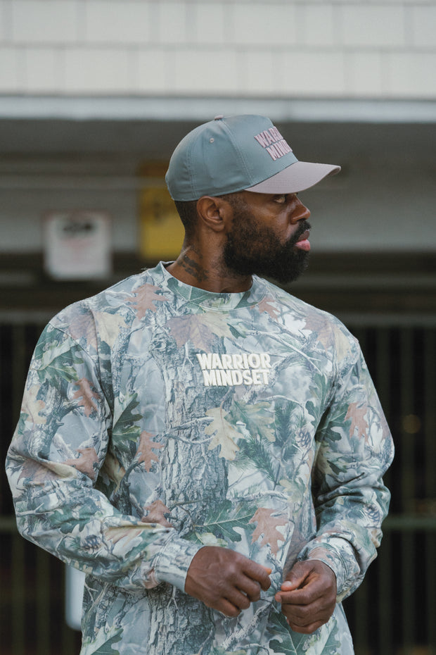 WARRIOR MINDSET™ CAMO LONG SLEEVE — CREAM 3D EMBROIDERY EDITION
