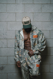 WARRIOR MINDSET™ CAMO ZIP HOODIE — ORANGE EMBROIDERY EDITION