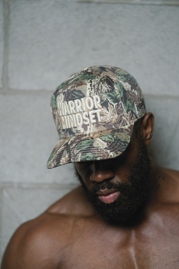 WARRIOR MINDSET™ CANVAS CAMO TRUCKER HAT – FALL EDITION