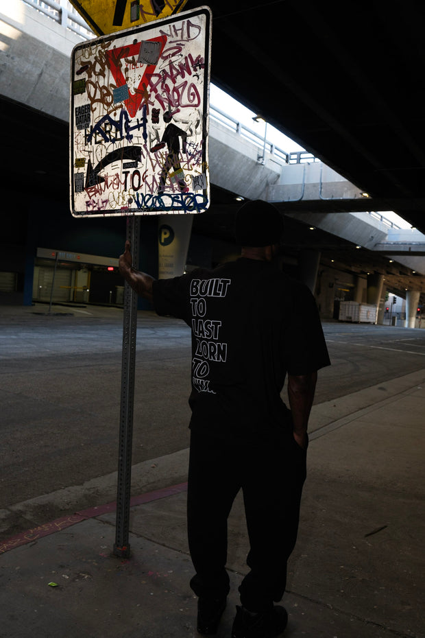 "Built to Last. Born to Win" T-Shirt - Black